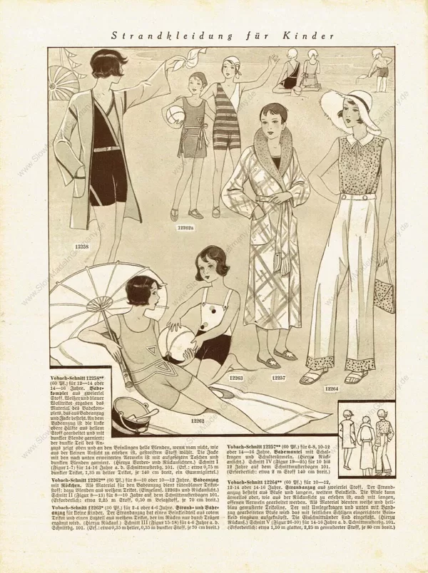 Vobachs Frauen Zeitung 2/1931 childrens sewing patterns