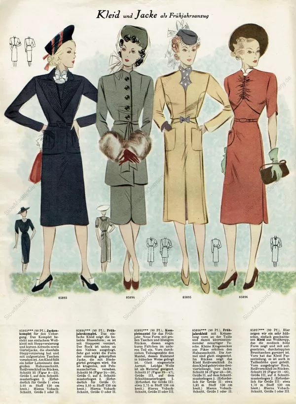 Vobachs Neue Moden Heft 1/1939 women's sewing patterns