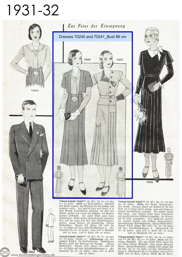 1930s Vintage womens patterns petite sizes