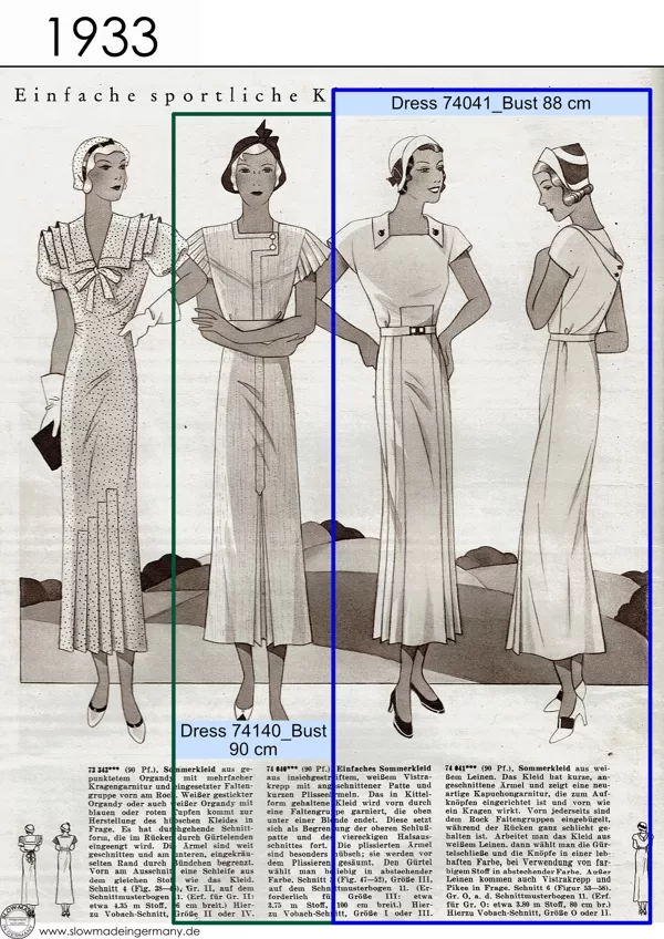 1930s Vintage womens patterns petite sizes