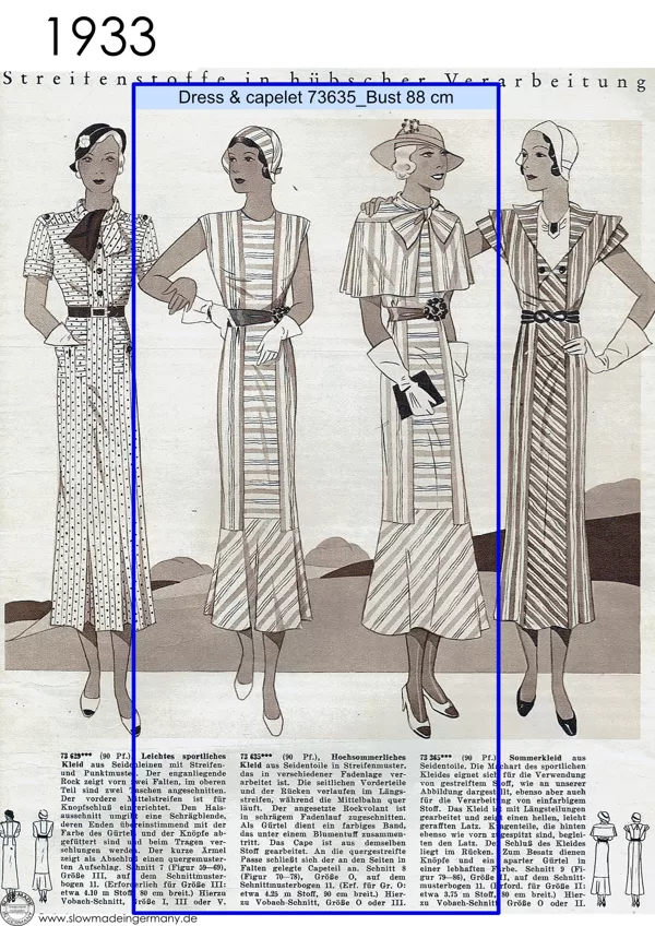 1930s Vintage womens patterns petite sizes