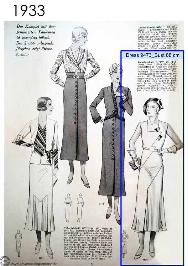 1930s Vintage womens patterns petite sizes