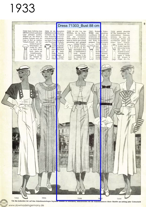 1930s Vintage womens patterns petite sizes