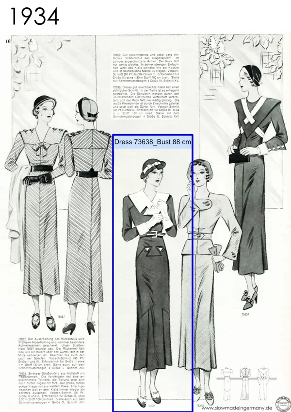 1930s Vintage womens patterns petite sizes