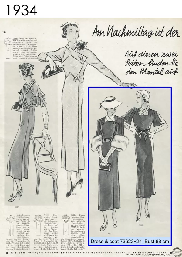 1930s Vintage womens patterns petite sizes