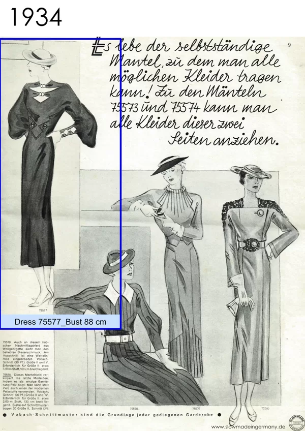 1930s Vintage womens patterns petite sizes