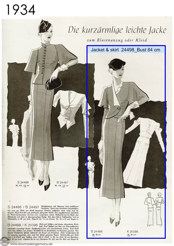 1930s Vintage womens patterns petite sizes