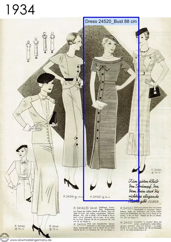 1930s Vintage womens patterns petite sizes