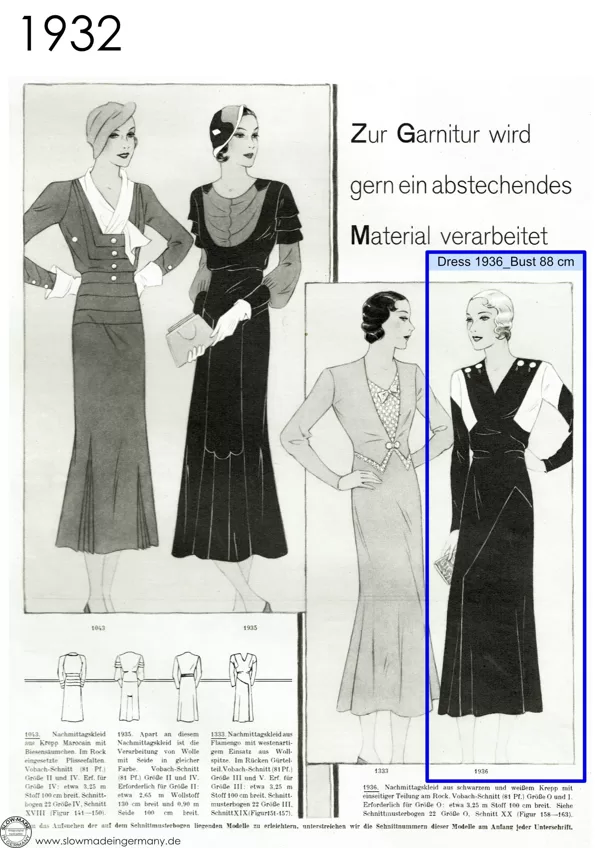 1930s Vintage patterns petite sizes