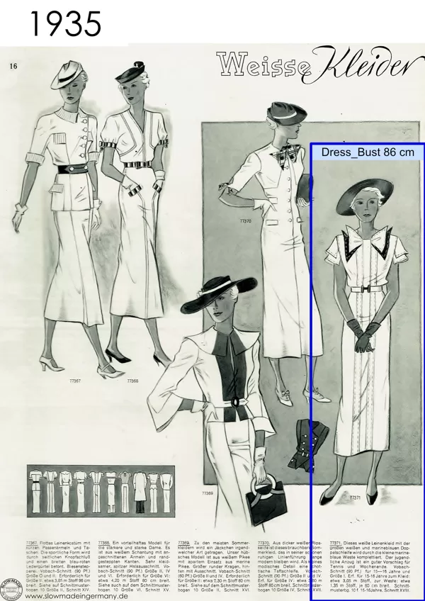 1930s Vintage womens patterns petite sizes