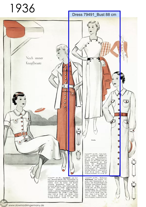 1930s Vintage womens patterns petite sizes