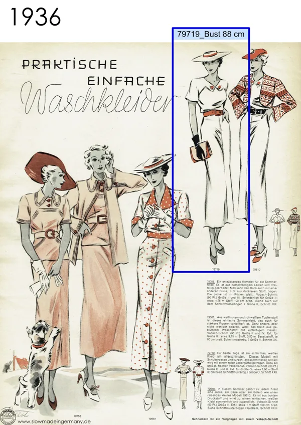1930s Vintage womens patterns petite sizes