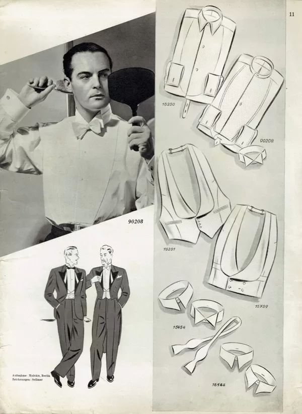 Vintage menswear evening wear sewing patterns