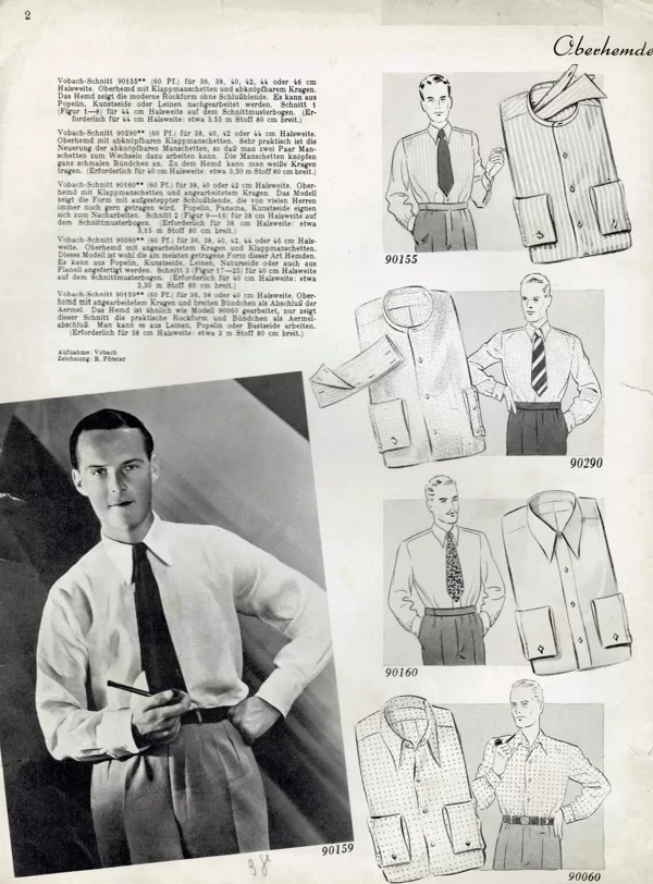 1930s menswear sewing patterns