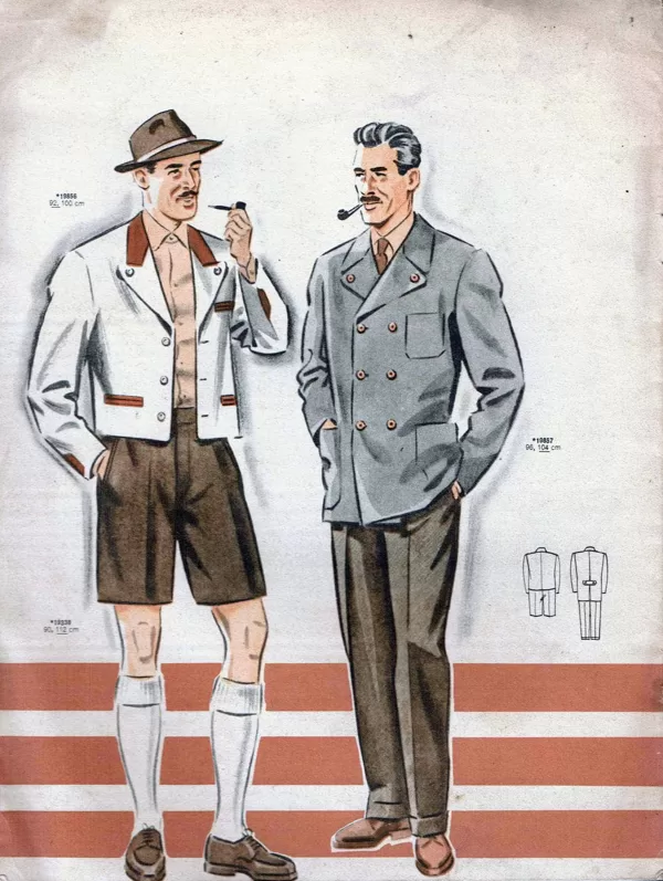 Vintage menswear sewing patterns 1950s